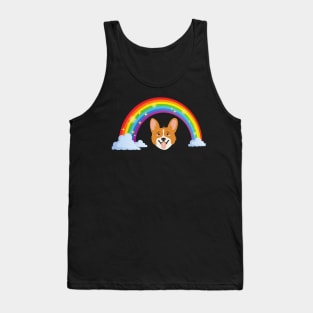 Rainbow corgi Tank Top